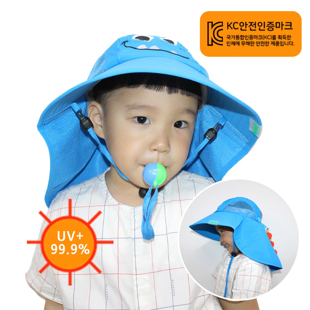 믹스어블 어린이 넓은 챙모자 햇빛가리개 자외선 차단 뒷목커버 썬햇 플랩캡 8,900원