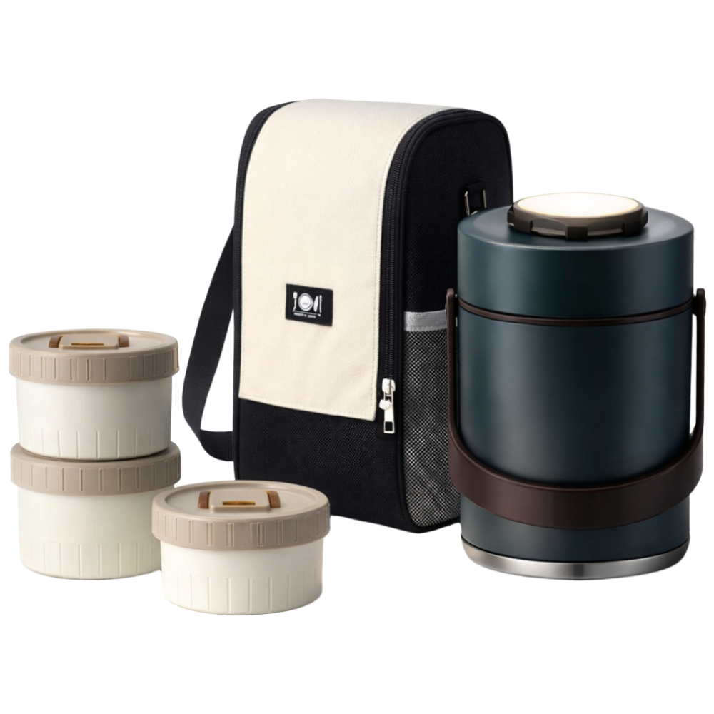 코코리브 3단 대용량 스테인리스 보온보냉 도시락 보온백 세트, 1개, 그린 54,500원