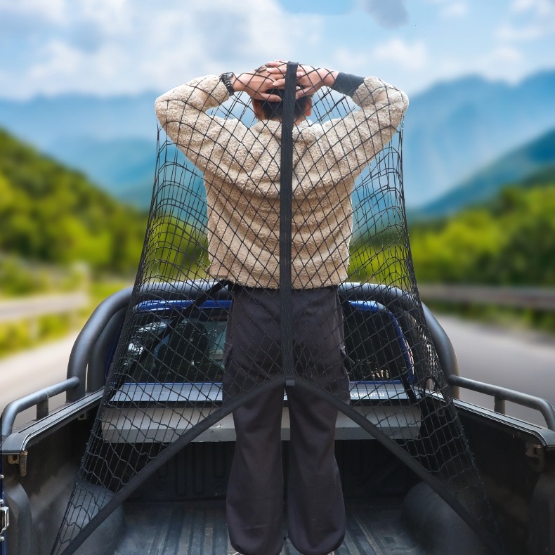 픽업트럭 적재함 차량용 그물 망 트렁크네트 정리함 카고네트, 1개 39,030원