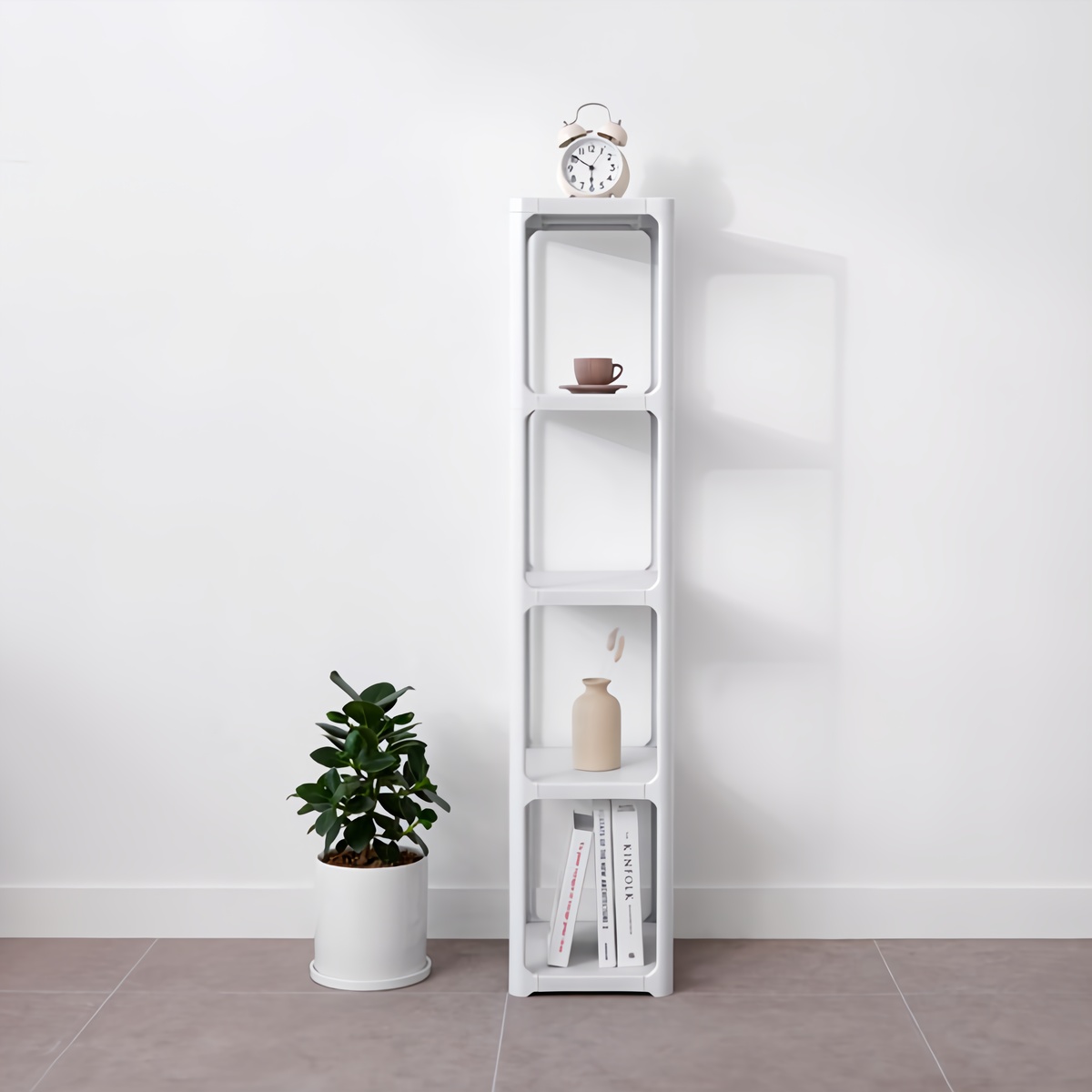 까사마루 리안 슬림 스탠드선반, 화이트, 5단 13,900원