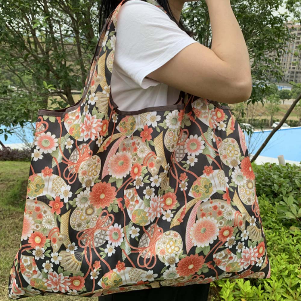 대용량 접이식 휴대용 쇼핑백 장바구니 편의점 마트 가방 두꺼운 시장가방 답례품, 1개, 해당화 3,490원