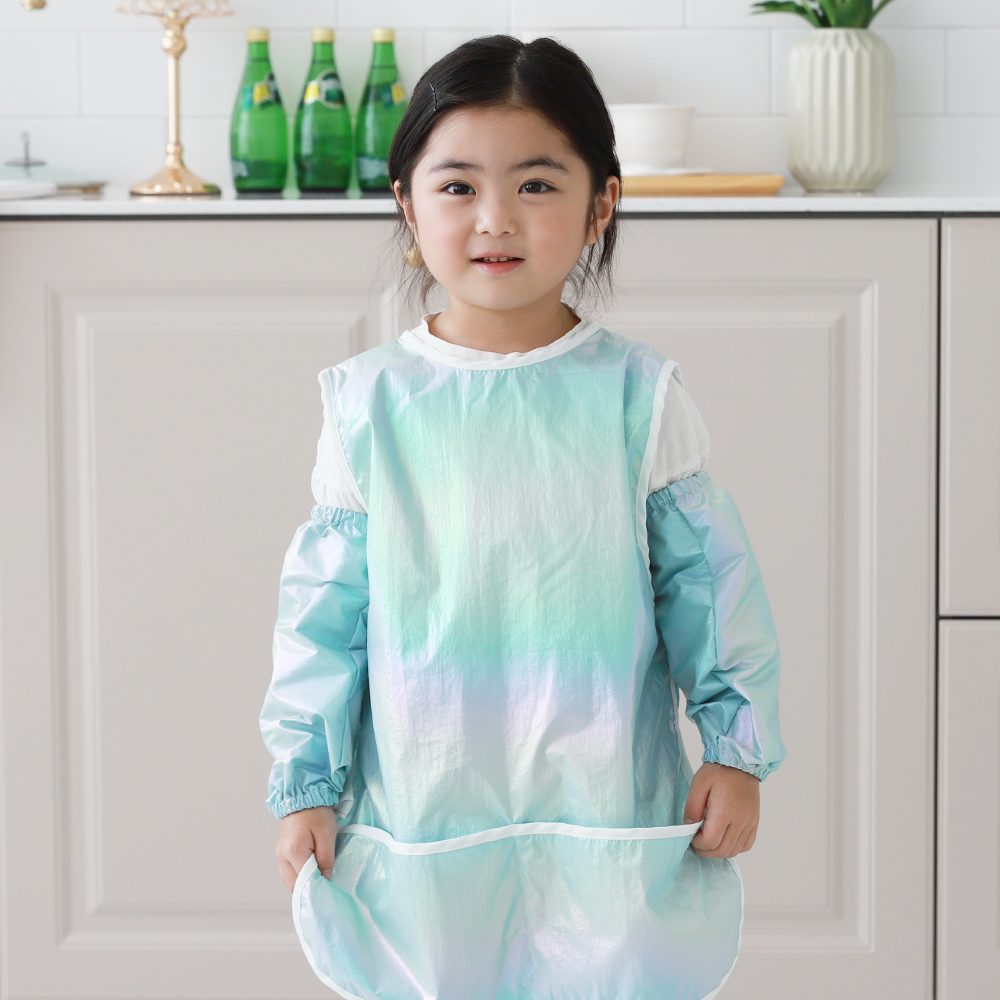 베베슈에뜨 아동용 국내생산 홀로그램 방수 민소매 앞치마 + 팔토시 세트 27,330원