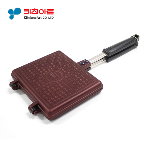 키친아트, 금상첨화, 티타늄, 인덕션, 와플팬, 샌드위치 만들기, 크로플, 와플메이커, 1개 20,000원