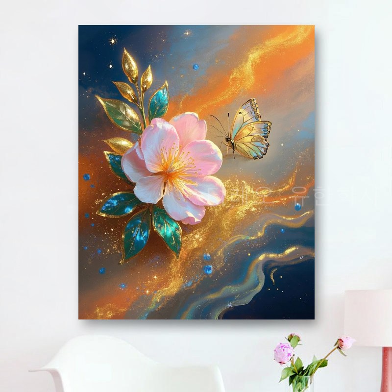 해당화 보석십자수 캔버스형 화중신선 원형비즈십자수 DIY키트 40x50cm 3D 대형 재물 선물용 객실 풍수 인테리어 23,800원