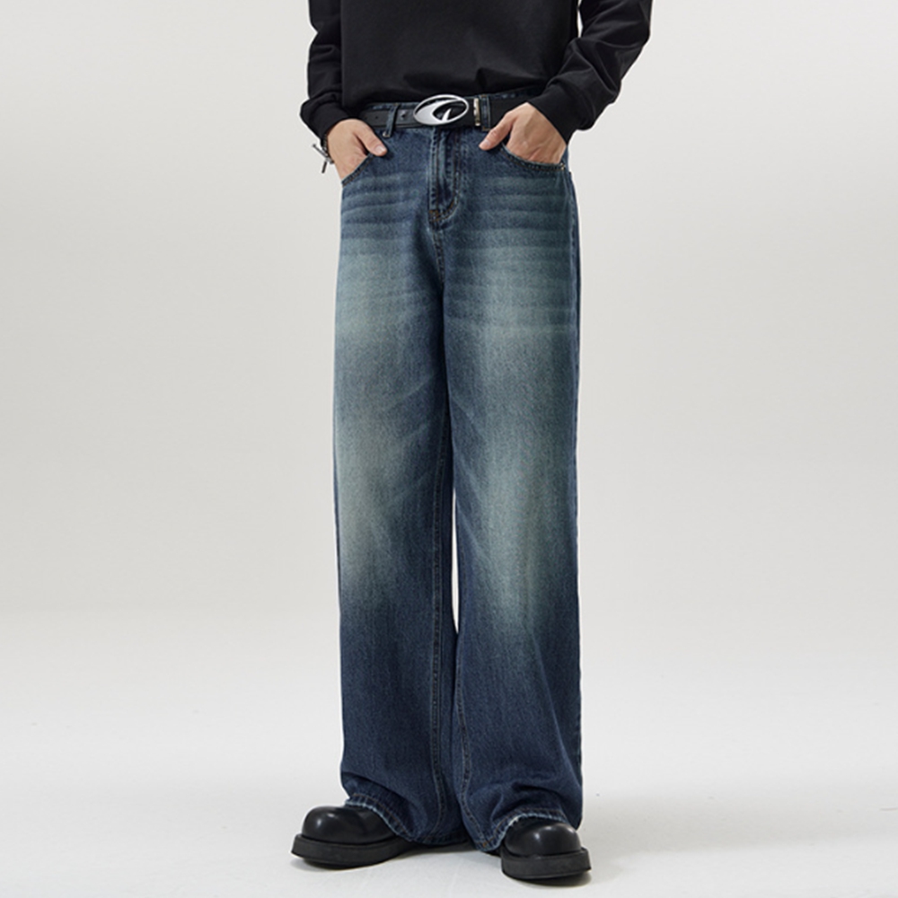 제이티엘 남성용 와이드 스트레이트 일자핏 데님 팬츠 43,200원