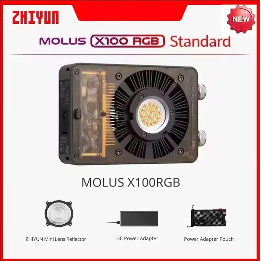 지윤 몰루스 X100 RGB 100W 휴대용 포켓 LED 조명, 야외 사진 및 비디오 촬영용 507,600원