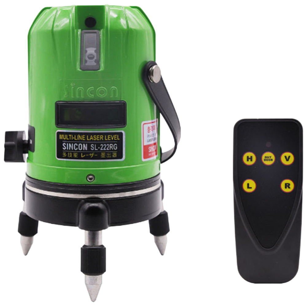 [SINCON] 수직4 수평1 포인트2 샤프그린다이오드 레이저레벨기 SL222RG, 1개, SL-222RG 192,000원
