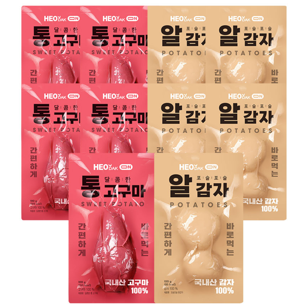 허닭ON 바로먹는 실온 통고구마&알감자 2종 혼합, 10개, 100g 25,900원