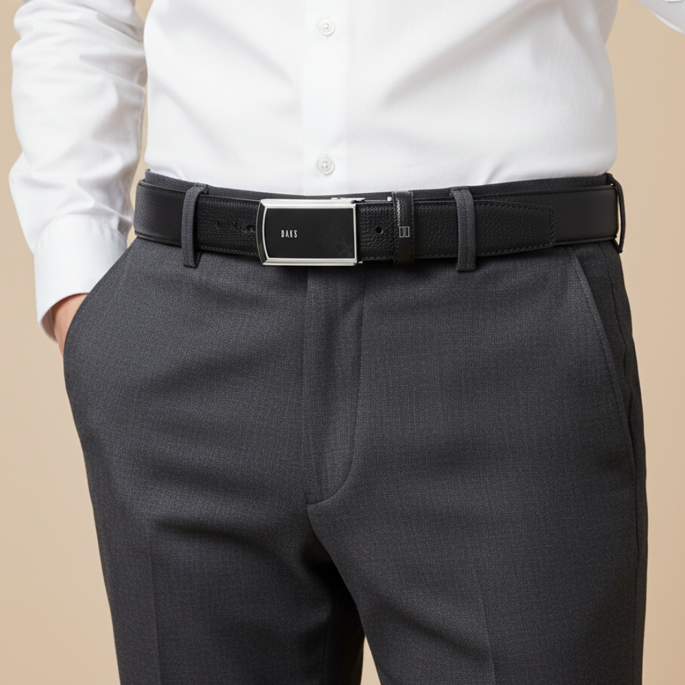 닥스 남성 블랙 소가죽 정장 메탈버클 자동벨트 WBBE1E203BK 99,800원
