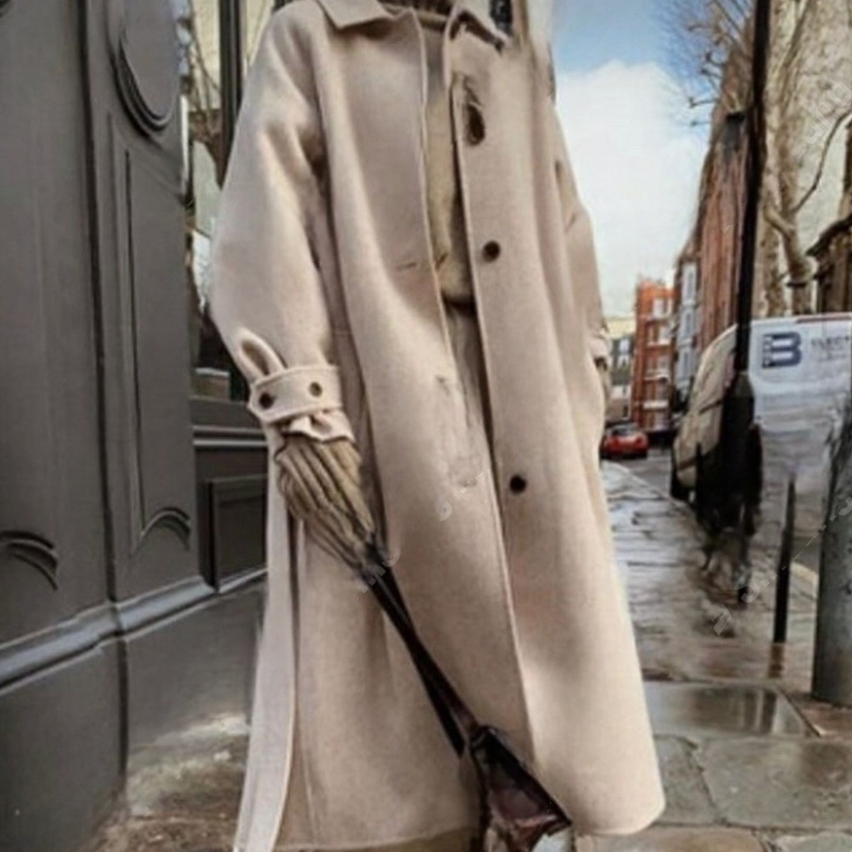 비코즈코트  A핏  누빔 모직코트 누빔코트 브랜드제품 49,000원