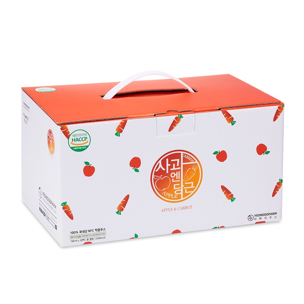 [연두팜] 찢어먹는 사과당근주스 100ml 30개입 15,900원