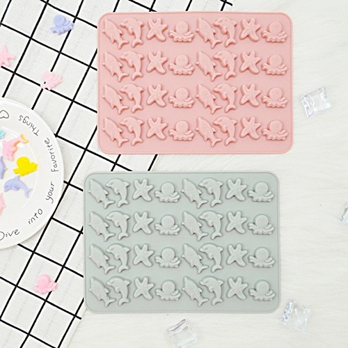 실리콘몰드 - 바다 돌고래 문어 불가사리 외 32구 4,000원