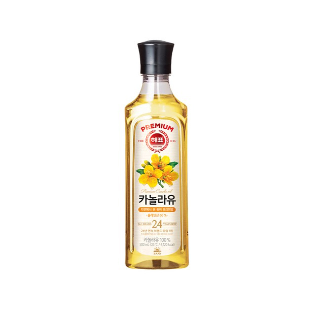 해표 카놀라유, 500ml, 8개 21,400원