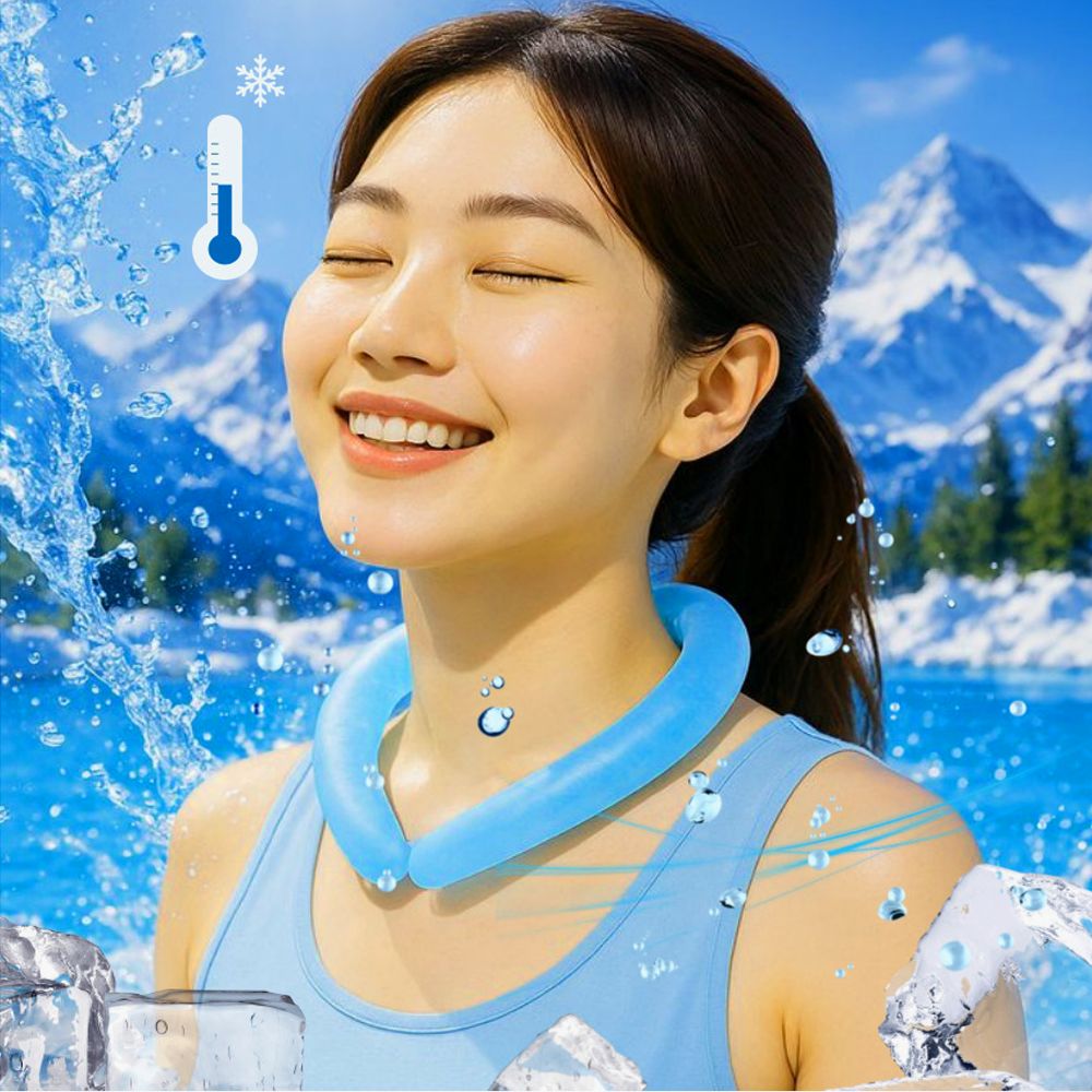 아이스쿨링 쿨스카프 넥쿨러 냉감 등산 넥밴드 얼음 목걸이 베이직 플러스 스마일, 4개, 블루 31,900원