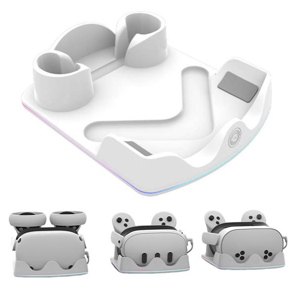 Meta Quest 2용 RGB 조명이 포함된 3S 헤드셋 디스플레이 스탠드 및 컨트롤러 마운트용 충전 도크 26,230원