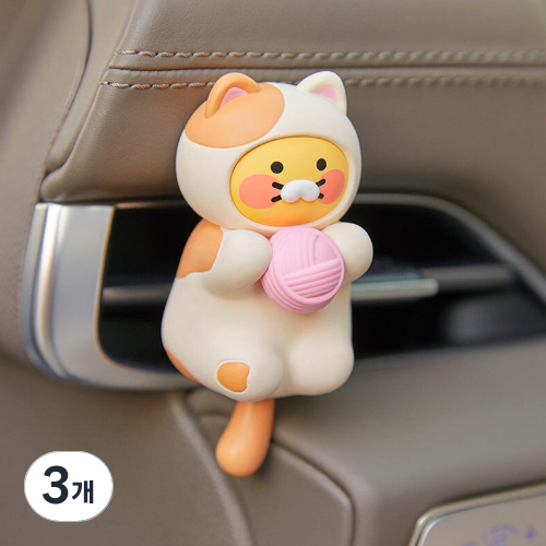 카카오프렌즈 냥냥고양이 춘식이 차량용방향제 캐릭터 송풍구형 피규어 디퓨져 새차선물 귀여운차량용품, 3개, 플로랄 45,850원