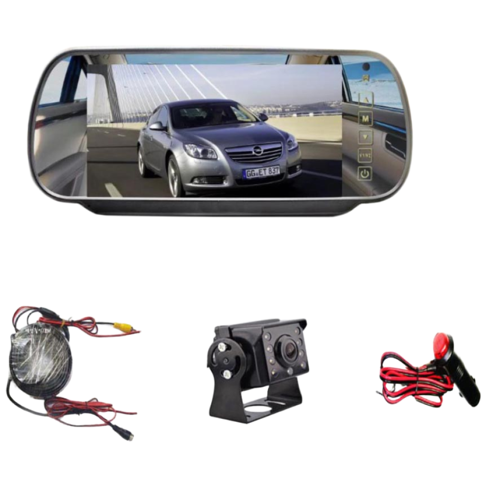 IPS패널 AHD7인치룸미러+AHD화물카메라+듀얼시거잭 풀세트 간편설치 110,000원