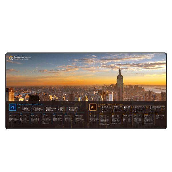 ZIO 3XL 프리미엄 초대형 게이밍장패드(뉴욕) GZ-MP980 두께4mm 크기980x450mm 천연고무재질 오버로크 방수코팅 바닥미끄럼방지 33,300원