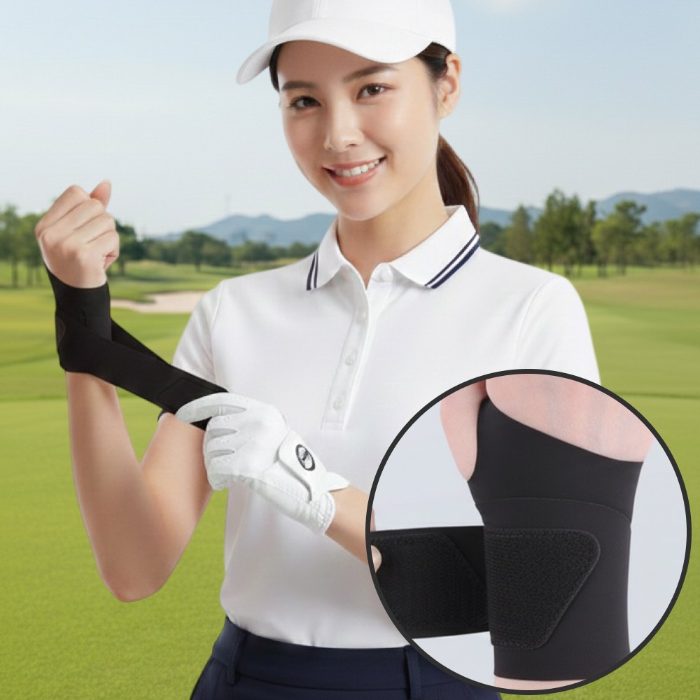 포미온 골프 손목꺽임 방지 손목 보호대 아대, 블랙, 1개 8,440원