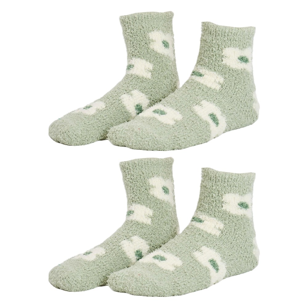 러블리온 여성용 포근포근 파스텔 플라워 수면양말 2켤레 8,110원