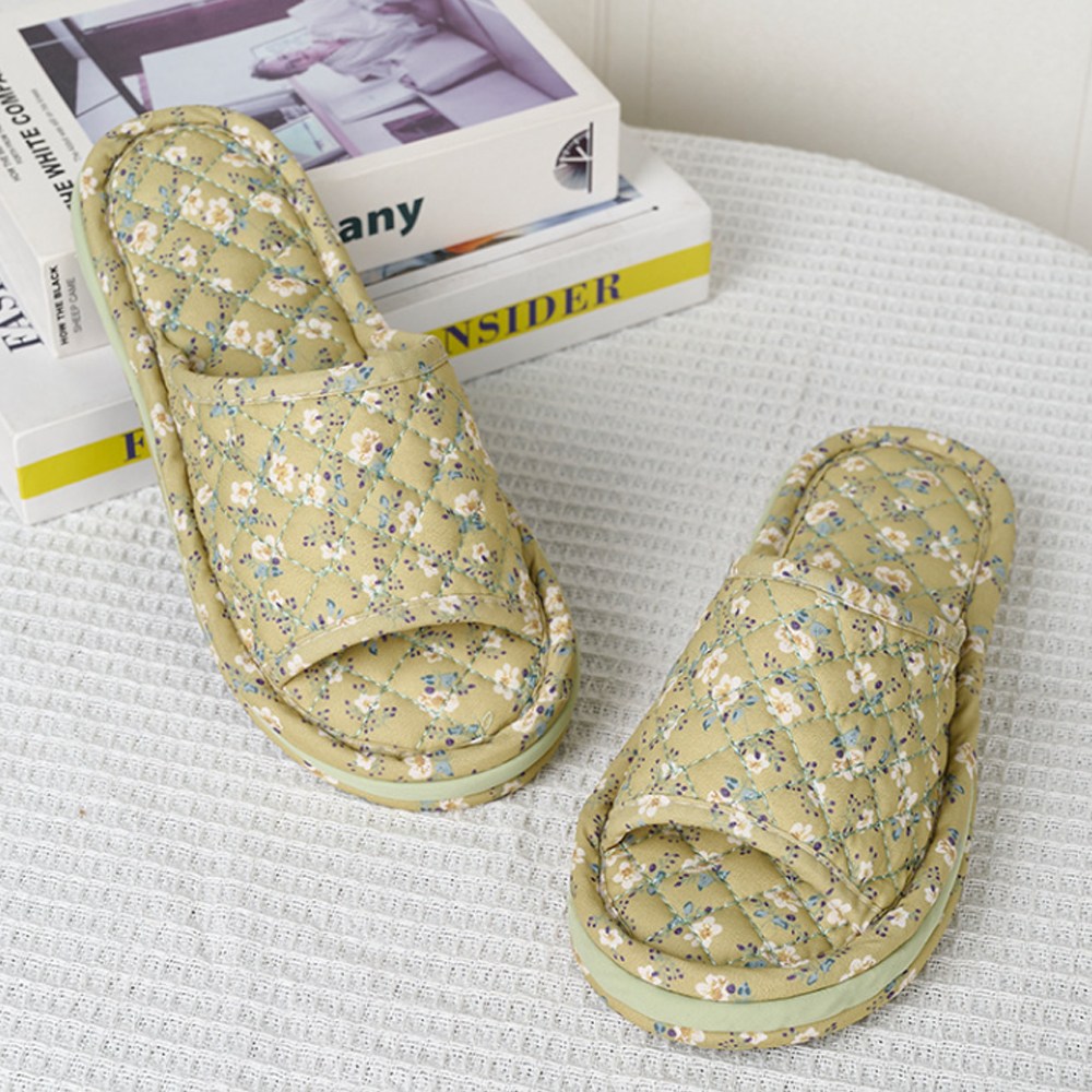 코튼100% 통기성좋은 잔꽃 3중쿠션 실내화 슬리퍼 9,770원