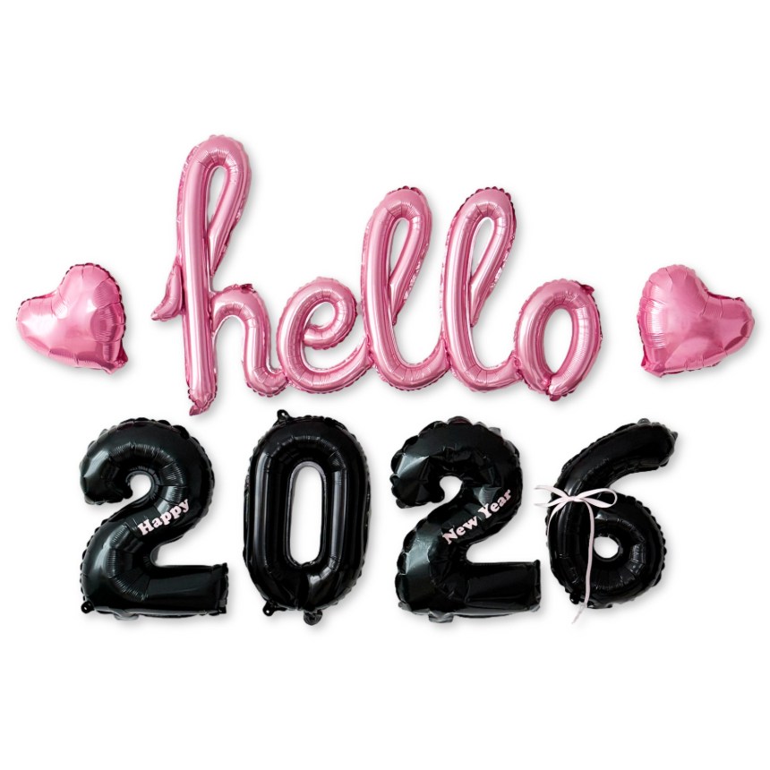 하피블리 헬로 2026 신년 풍선 연말 파티 용품 이벤트 세트 12,800원