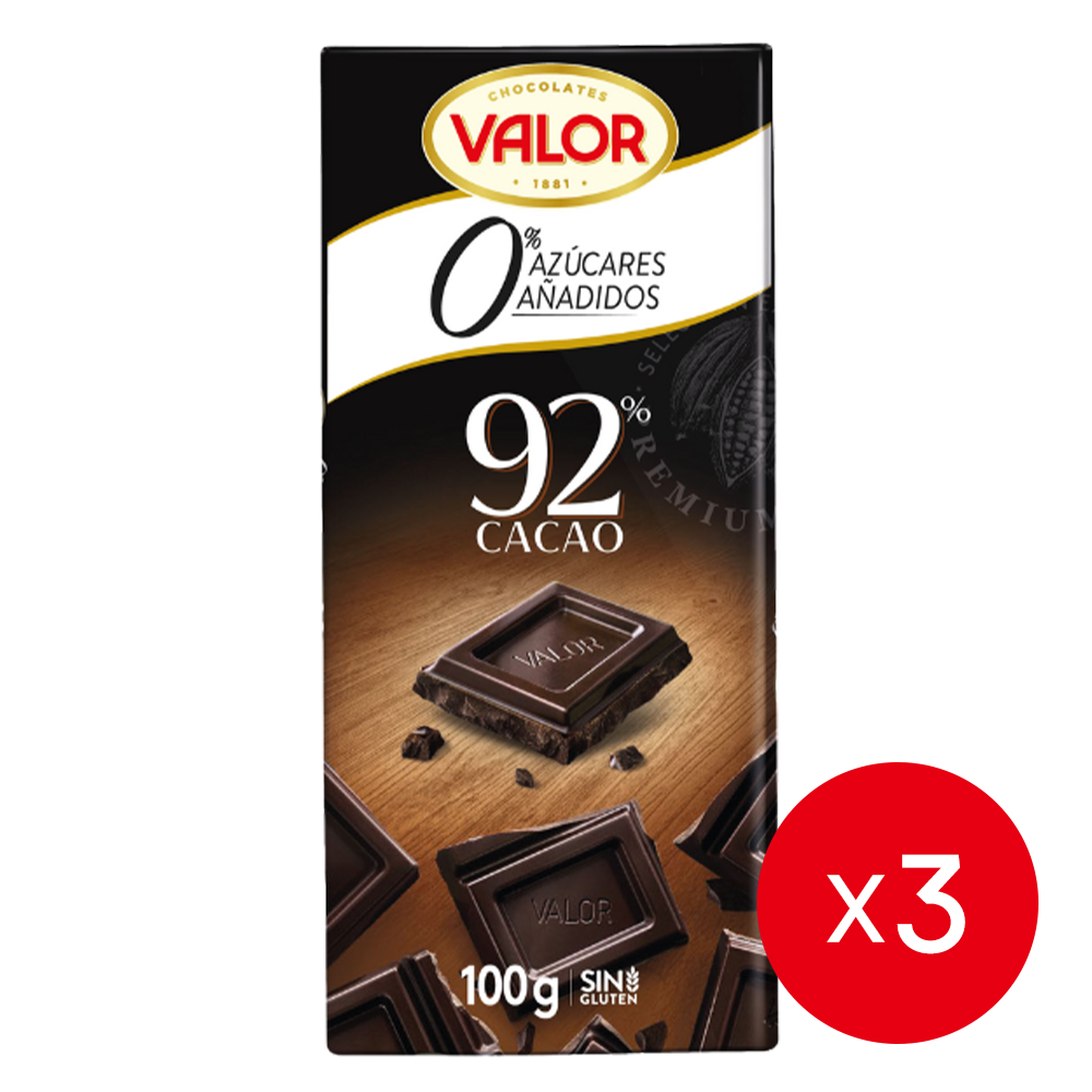 발로르 슈가프리 다크초콜릿 92% 100g x 3개, 100g, 3개 22,500원