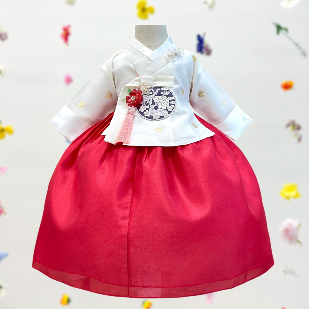 어썸한복 이채담 아이빨강 당의 여아한복 70,000원