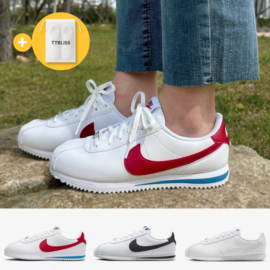 나이키 코르테즈 화이트 블랙 레드 스니커즈 여성 운동화 러닝화 패션 데일리 TTBLISS 슈즈케이스 증정 NCWR7 69,800원