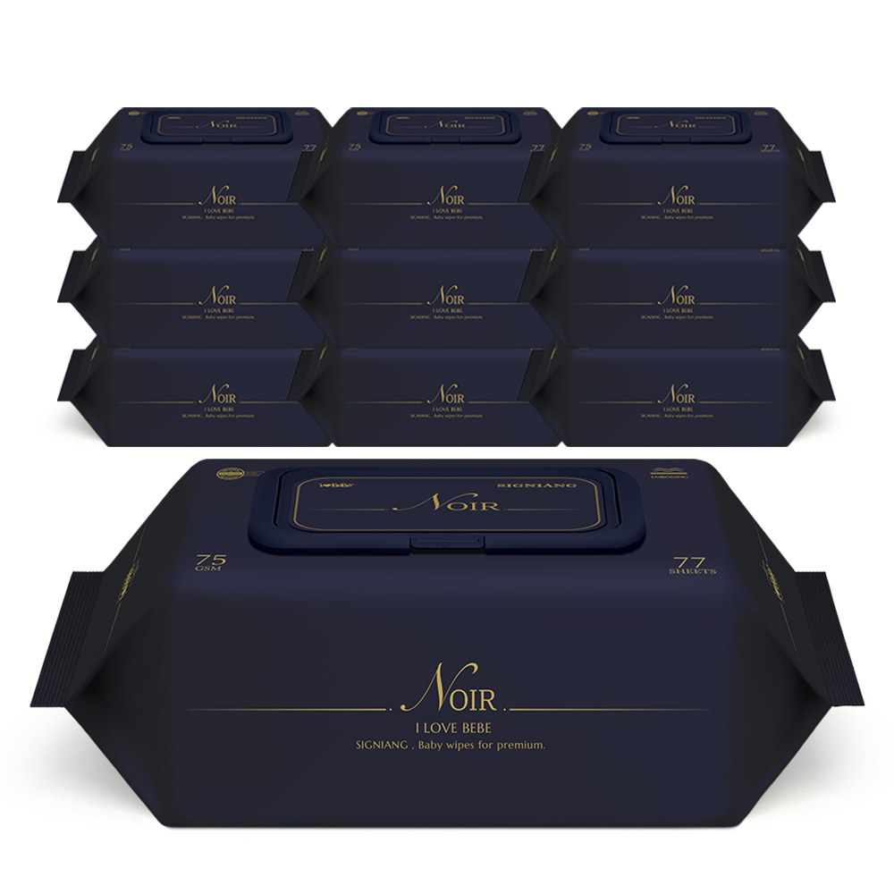 아이러브베베 시그니앙 75g 누아르 77매 10팩 캡형 엠보 아기물티슈, 75g 18,900원