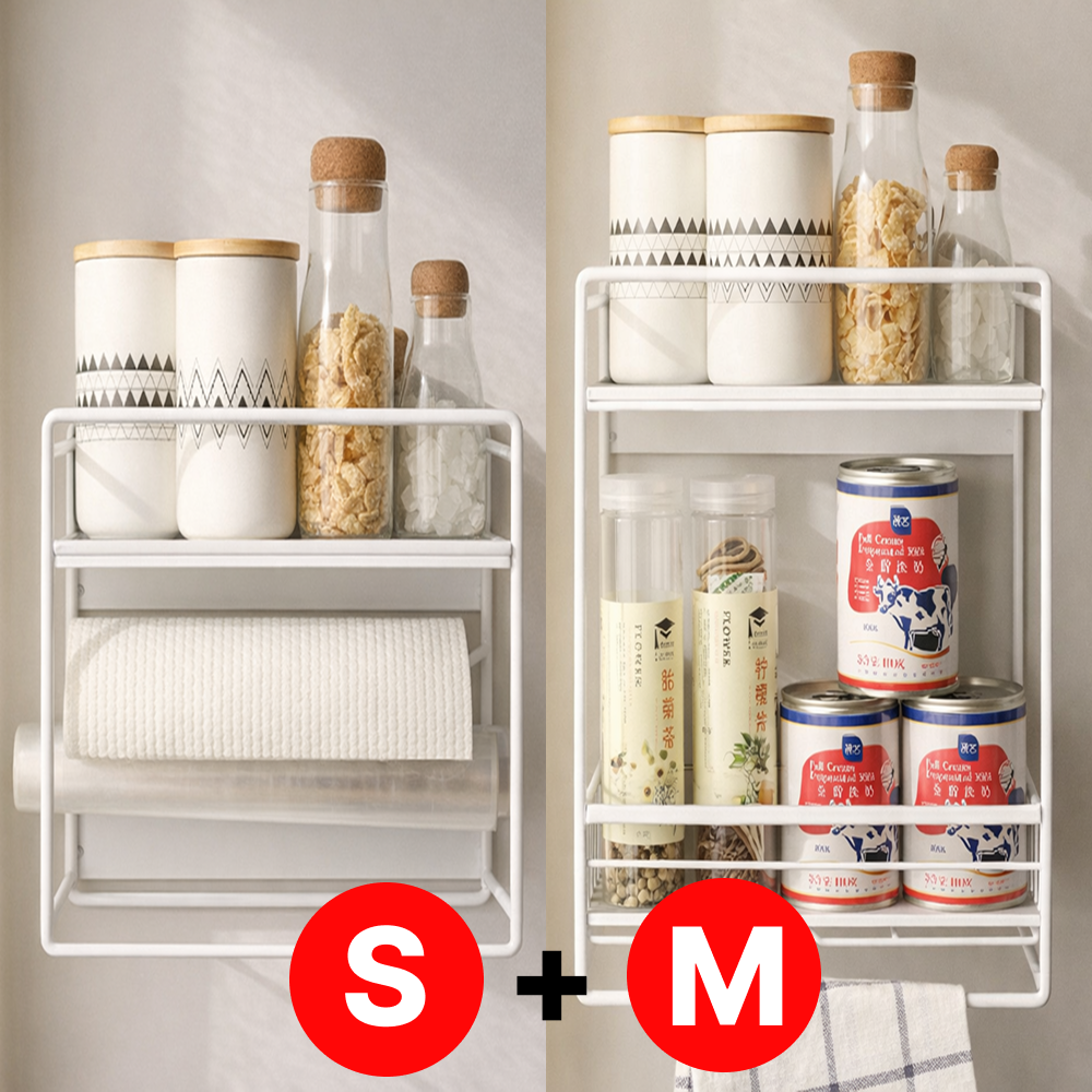 루베아 자석형 틈새 슬라이드 수납랙 무설치 수납 정리대, 1세트, 화이트 50,800원