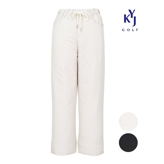 김영주골프겨울 일자핏 패디드팬츠 9부 밴딩 여성 세미와이드 패딩바지 DPWLPT43 742938 45,300원