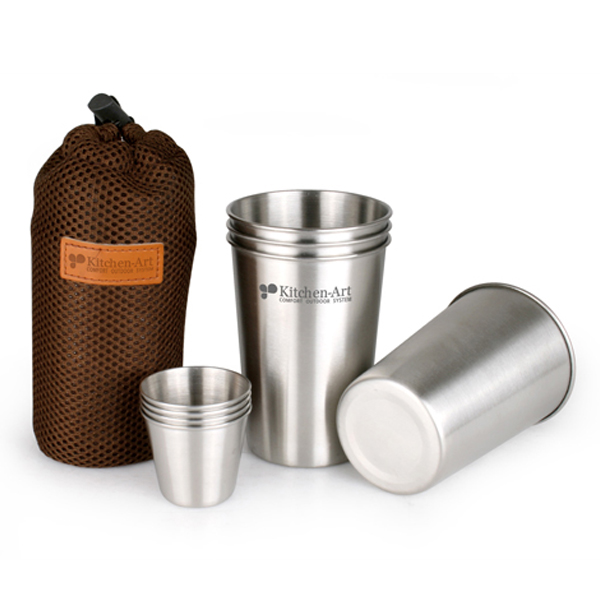 리빙글로리 엣지 캠핑컵, 350ml(4P) +50ml(4P), 1세트 22,900원