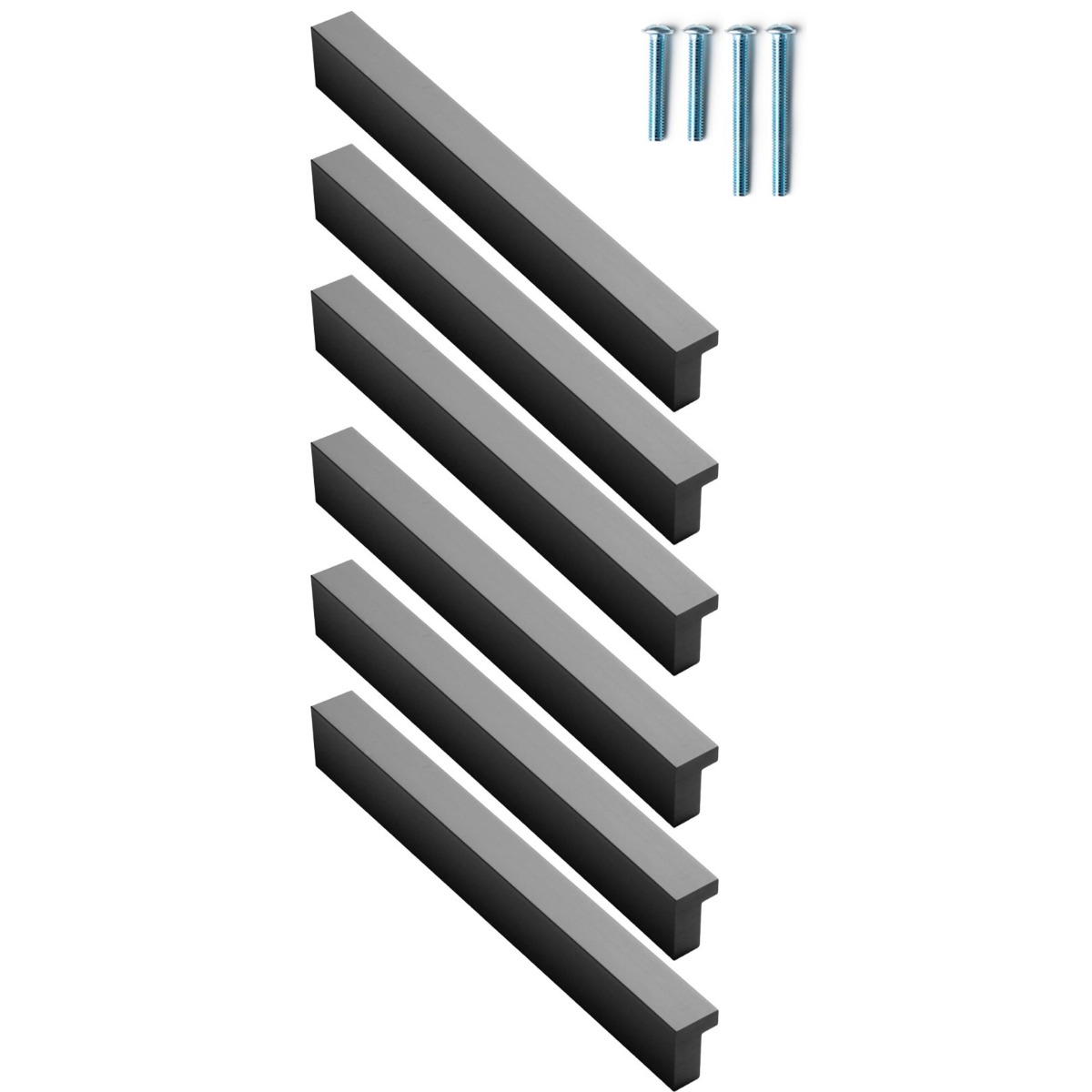 Goo-Ki 서랍장 손잡이 알루미늄 가구 손잡이 가구손잡이 찬장 손잡이, 6개, B-무광 블랙, 현재가 31,060원