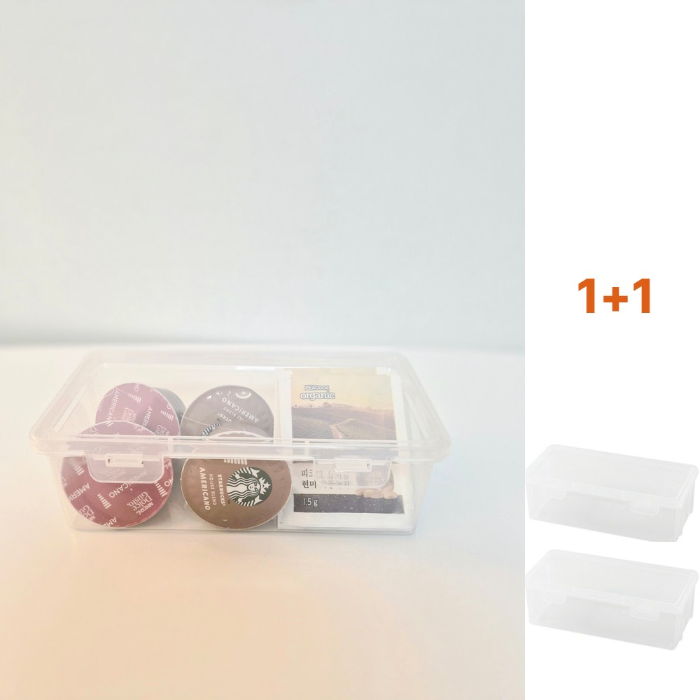 제이쿤 다용도 투명 정리 케이스 1+1, 1개, 투명 1+1(19*9*6 cm) 11,800원