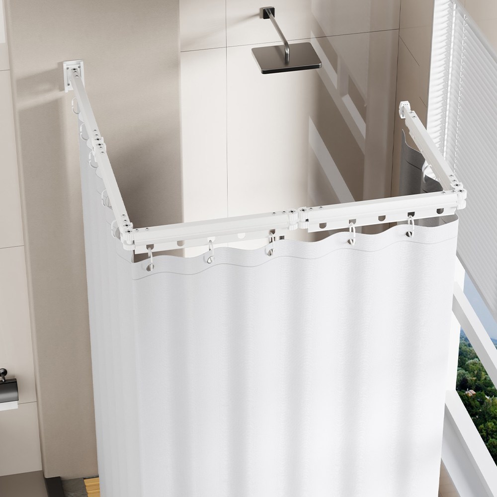 오라플 욕실 샤워커튼봉세트 ㄱ자 방수 화장실커텐 48,900원
