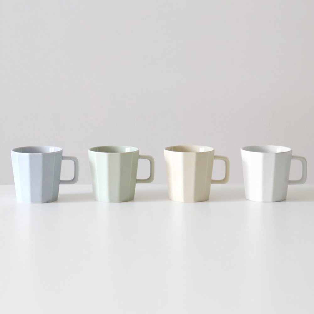 카모메키친 빈티지 단정 머그 250ml 4p 세트, 블루 + 민트 + 아이보리 + 화이트유광, 1세트 21,900원