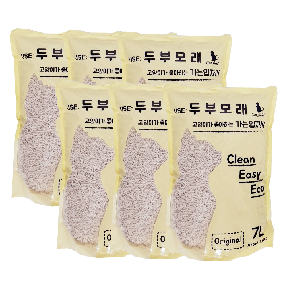캣필드 고양이 가는입자 두부모래, 7L, 6개, 오리지널 32,640원