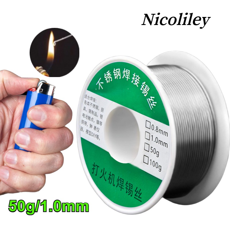 Nicoliley 납땜용 실납 고순도 무세척 납땜용 와이어 저온 용접 와이어 1.0mm 6,120원