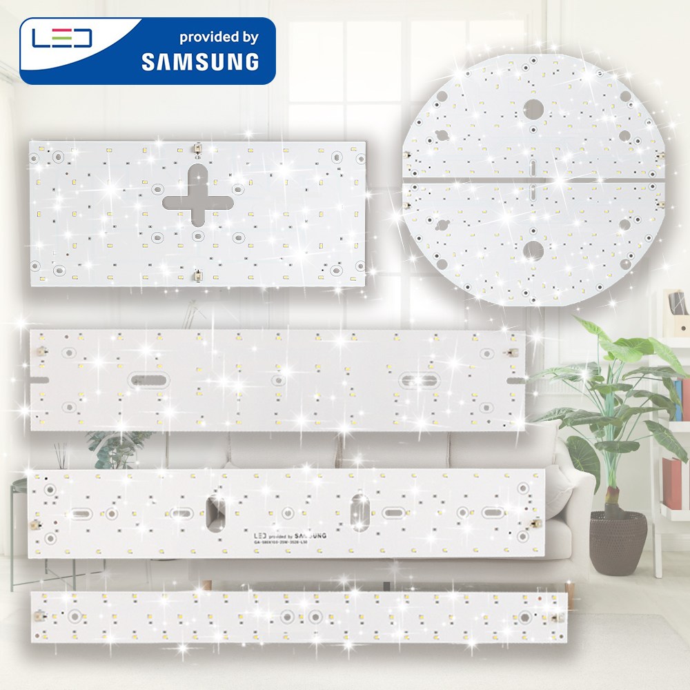 가정용 LED모듈 셀프 교체 삼성LED 사각 원형 방등 거실 주방 기판 리폼 (안정기포함) 자석 설치, 기타색, 1개 23,300원