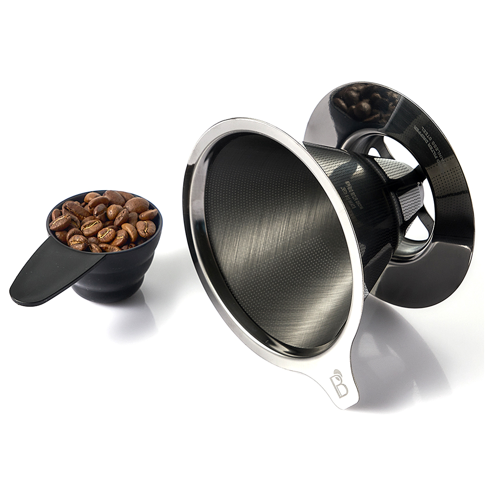 빈플러스 티타늄 코팅 커피 드리퍼 블랙 + 계량 스푼 세트 BP-CD-PD03 21,000원