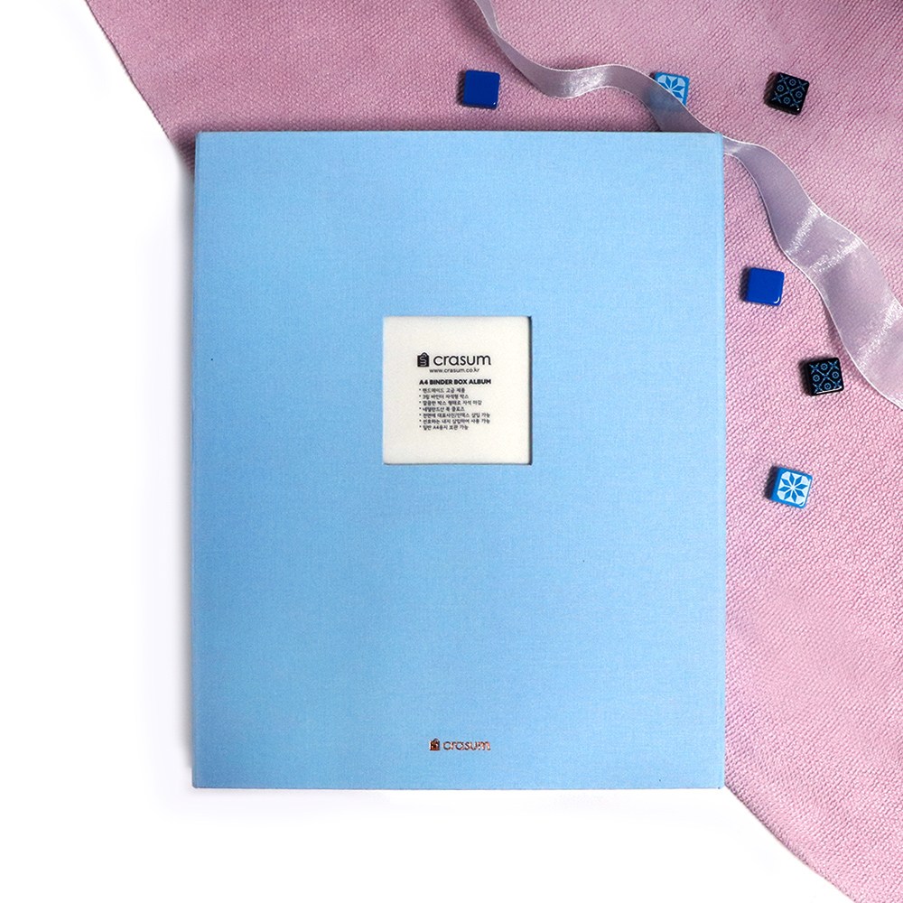 크래썸 A4 바인더 박스 앨범 마카롱블루, 단품 20,000원