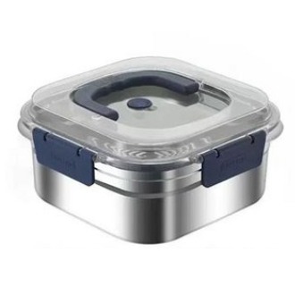 1+1+1 라이프핵 스텐 밀폐용기 세트 스텐 김치통 반찬통 스테인리스 보관 밀폐용기 세트 다용도 스텐용기, 블루 2500ML+2500ML+2500ML, 1세트 14,900원