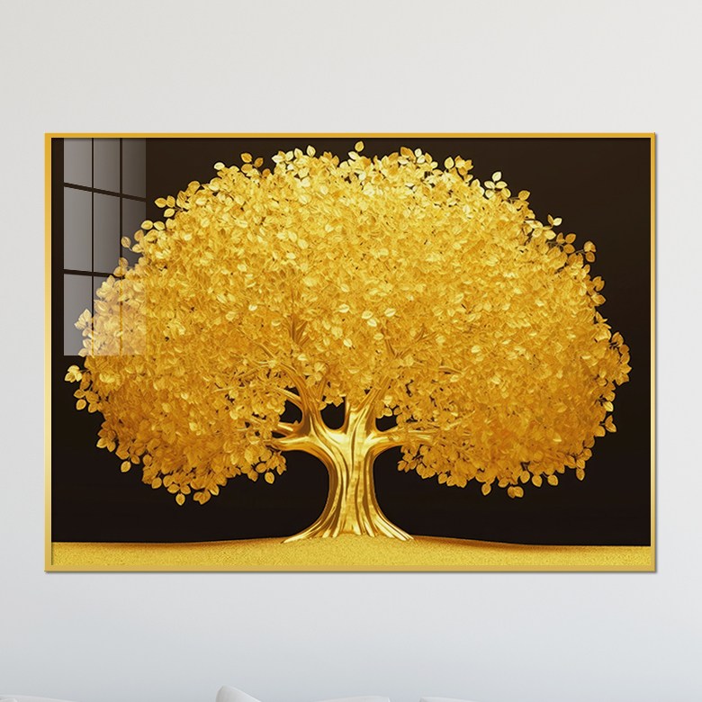 아트블루 풍수 인테리어 추상화 황금 나무A 그림 거실 현관 액자, 6번 황금 입체 나무 한그루_블랙배경 78,900원