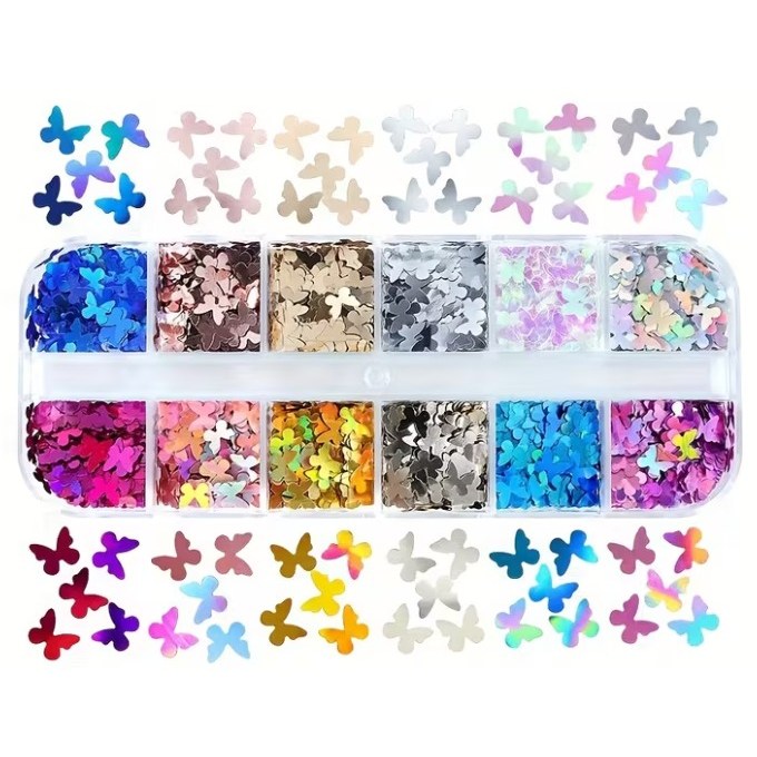 레진아트 네일아트 레진재료 네일재료 나비글리터1 N3, 1개, 나비글리터1 (N3) 3,200원