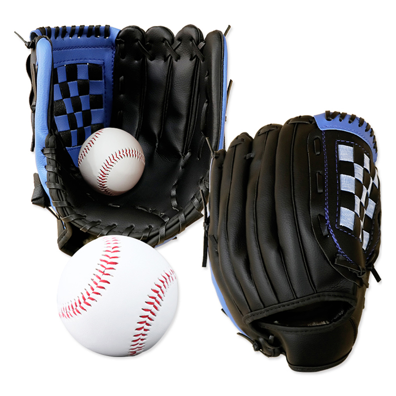 마메 야구 캐치볼 우투 글러브 2p + 야구공 2p 세트, 검정 + 파랑, 1세트 29,800원