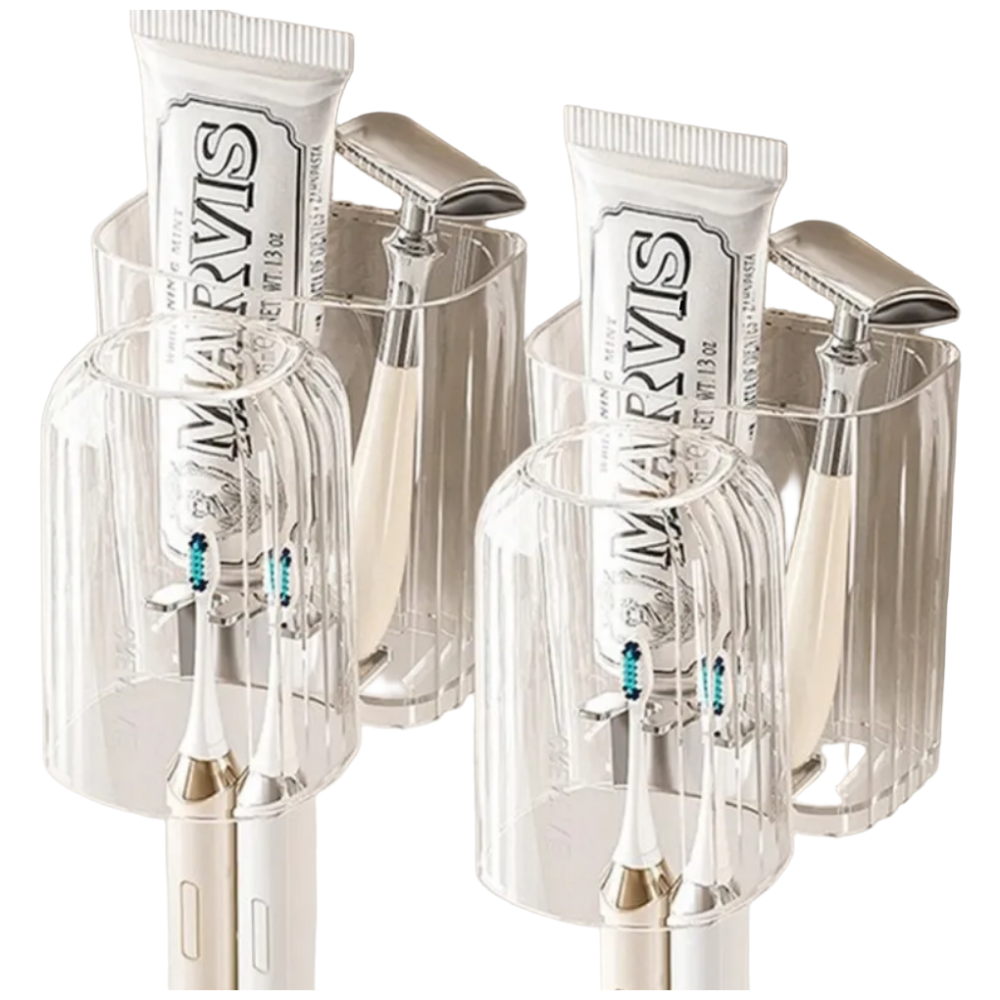 2개세트 맘띵마켓 무타공 칫솔꽂이 욕실 양치컵 칫솔홀더 블랙 화이트, 화이트 2ea 9,900원