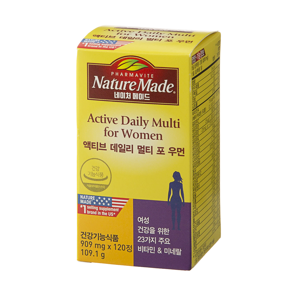 네이처메이드 액티브 데일리 멀티 포 우먼 비타민영양제, 120정, 1개 28,000원