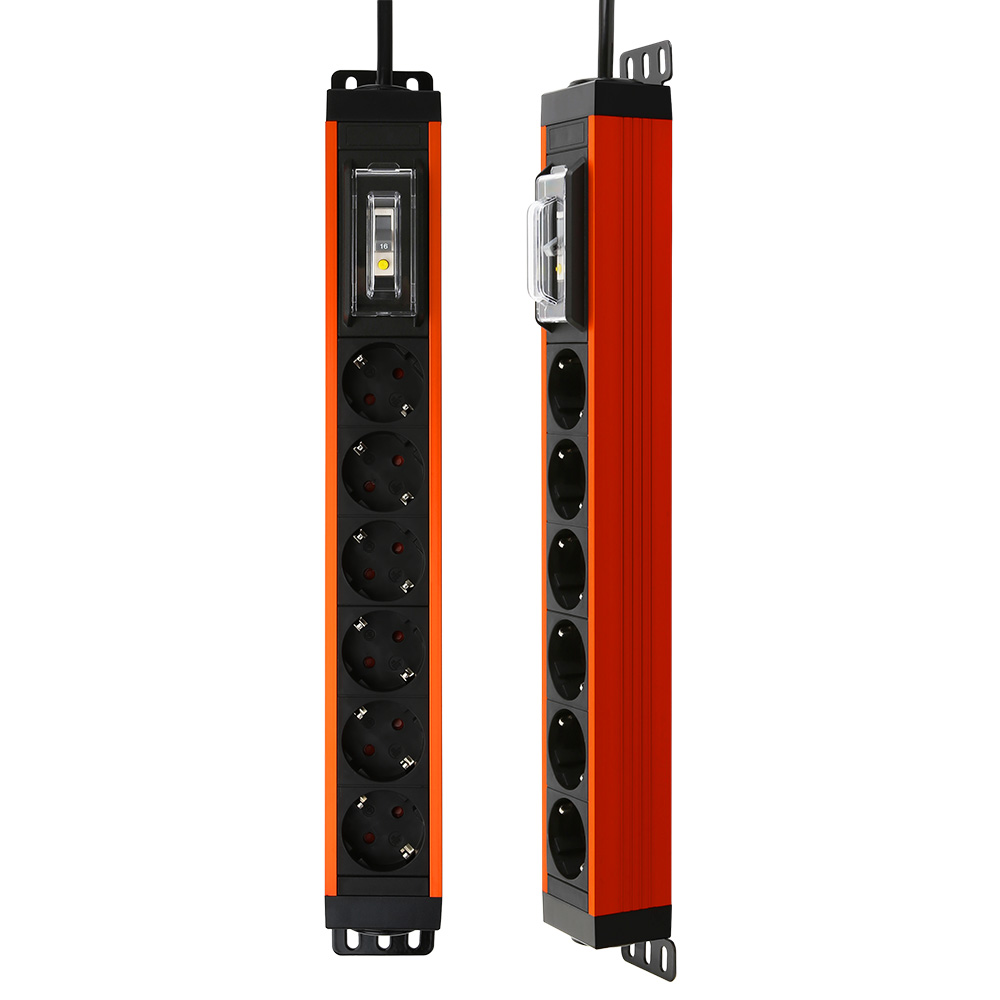 유커먼 고용량 알루미늄 누전차단기 멀티탭 6구, 1개, 누전 브릭오렌지, 1.5m 45,900원