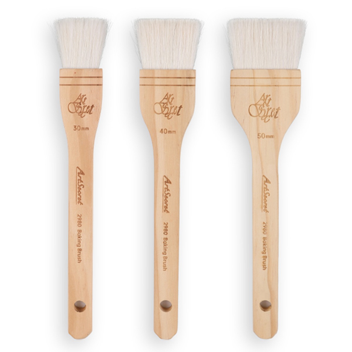 베이킹브러쉬 제빵 계란물 오일 초밥 소스붓 천연모 2980, 1세트, 화이트 12,000원